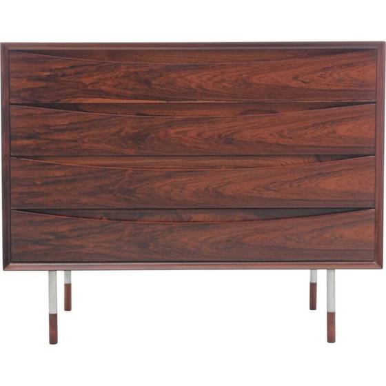 Image 1 of Vintage Scandinavian chest of drawers in Rio rosewood and steel by Arne Vodder