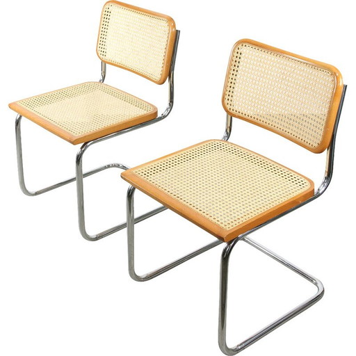 Vintage B32 Cesca chairs by Marcel Breuer, 1980