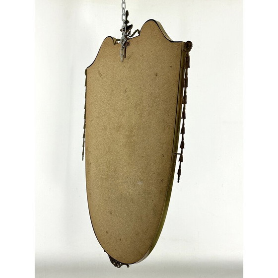 Image 1 of Specchio vintage in ottone, Italia 1950