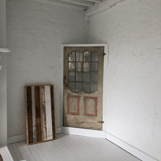 Image 1 of Piet Hein Eek - Standing or Hanging Mirror Triptych In Scrapwood.