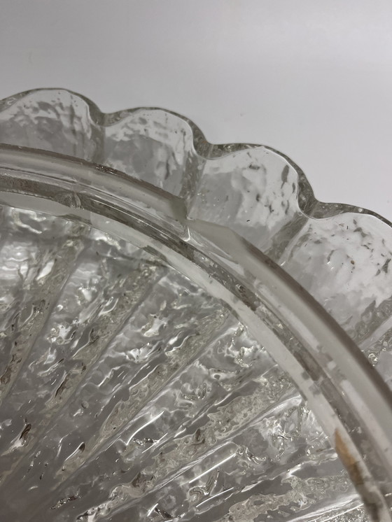 Image 1 of Xxl Clear Glass Mid - Century Ceiling Light 'Flower' Ø 41 Cm