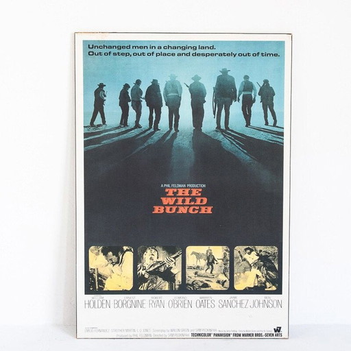Póster vintage de la película "Grupo salvaje" de Sam Peckinpah, 1970