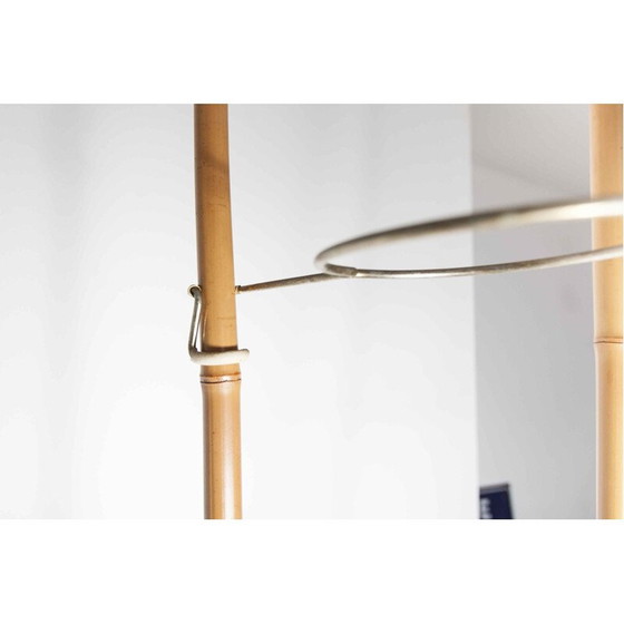 Image 1 of Atypical bamboo and brass indoor revolving plant door, Suise 1960