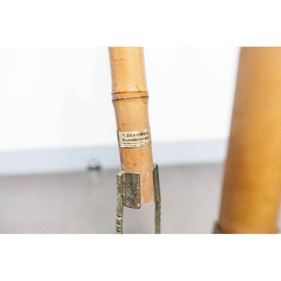 Image 1 of Atypical bamboo and brass indoor revolving plant door, Suise 1960