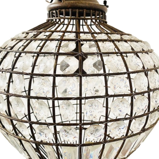 Image 1 of Mid - Century French hot air balloon chandelier Empire style