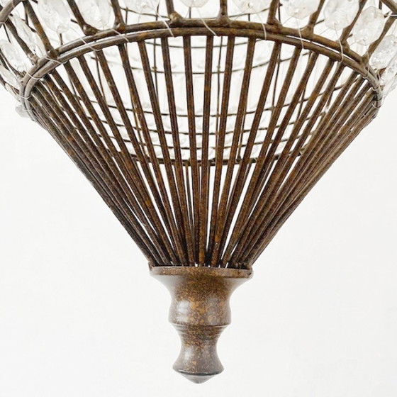 Image 1 of Mid - Century French hot air balloon chandelier Empire style