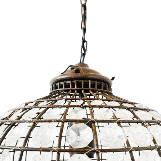 Image 1 of Mid - Century French hot air balloon chandelier Empire style