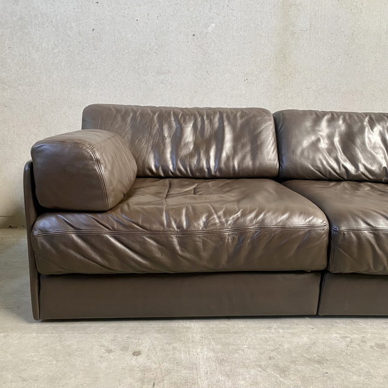 Image 1 of De Sede Ds-76 Brown Leather Design 2-Seater Sofa