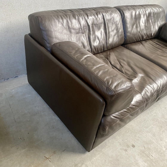 Image 1 of De Sede Ds-76 Brown Leather Design 2-Seater Sofa