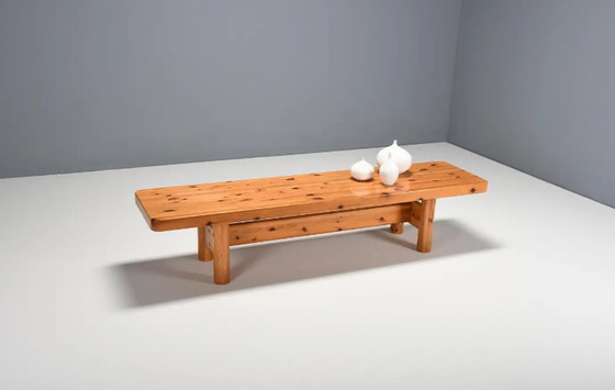 Image 1 of Banc/table console en pin