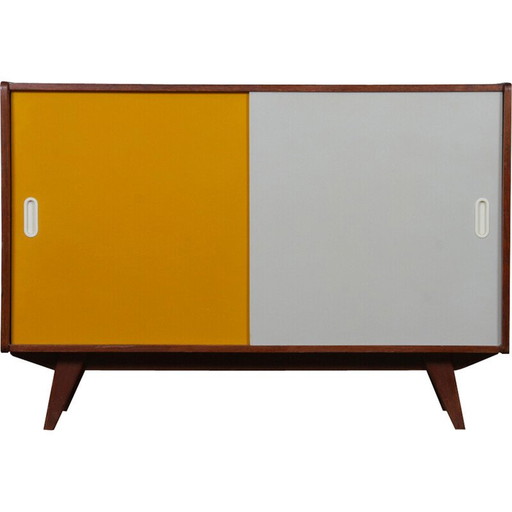 Vintage yellow and white dresser model U-452 by Jiri Jiroutek, 1960
