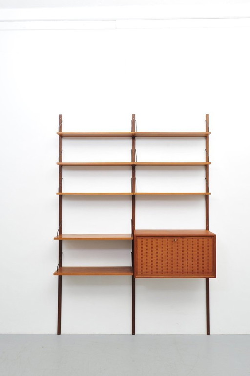 Poul Cadovius Royal System shelving system teak 1950Er