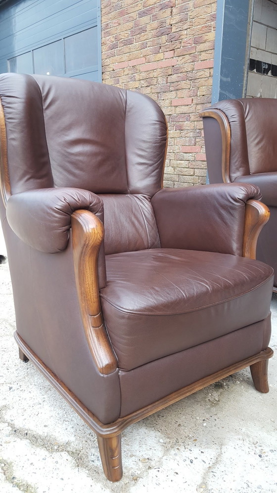 Image 1 of Vintage Leather Seniors Sofa