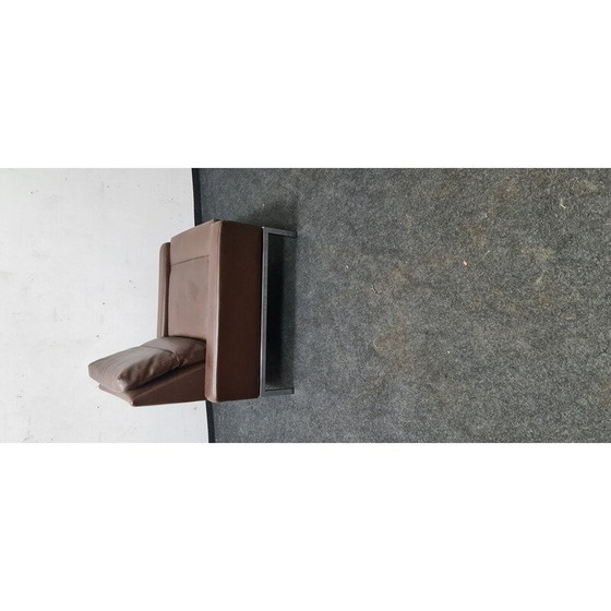 Image 1 of Vintage 800 series armchair in metal and leather for Wilkhahn