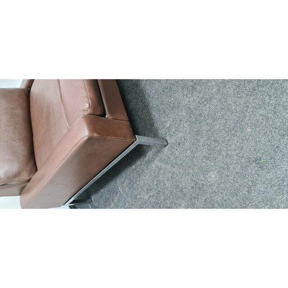 Image 1 of Vintage 800 series armchair in metal and leather for Wilkhahn