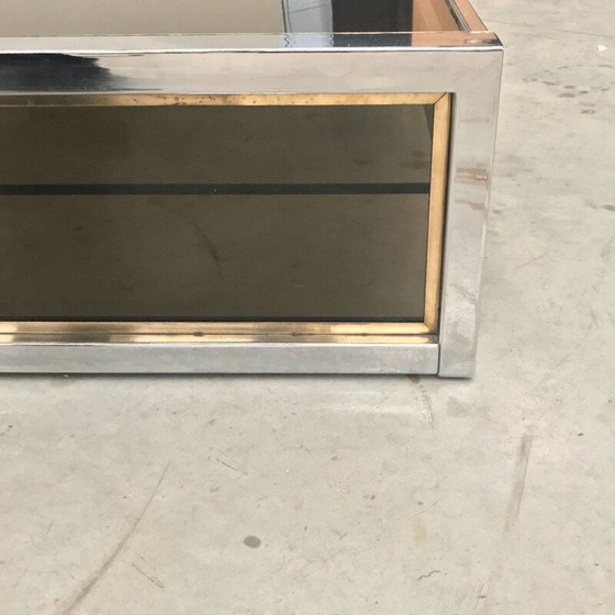 Image 1 of Vintage heavy chrome coffee table by Belgo Chrome De Wulf, Belgium