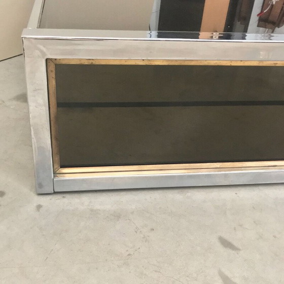 Image 1 of Vintage heavy chrome coffee table by Belgo Chrome De Wulf, Belgium