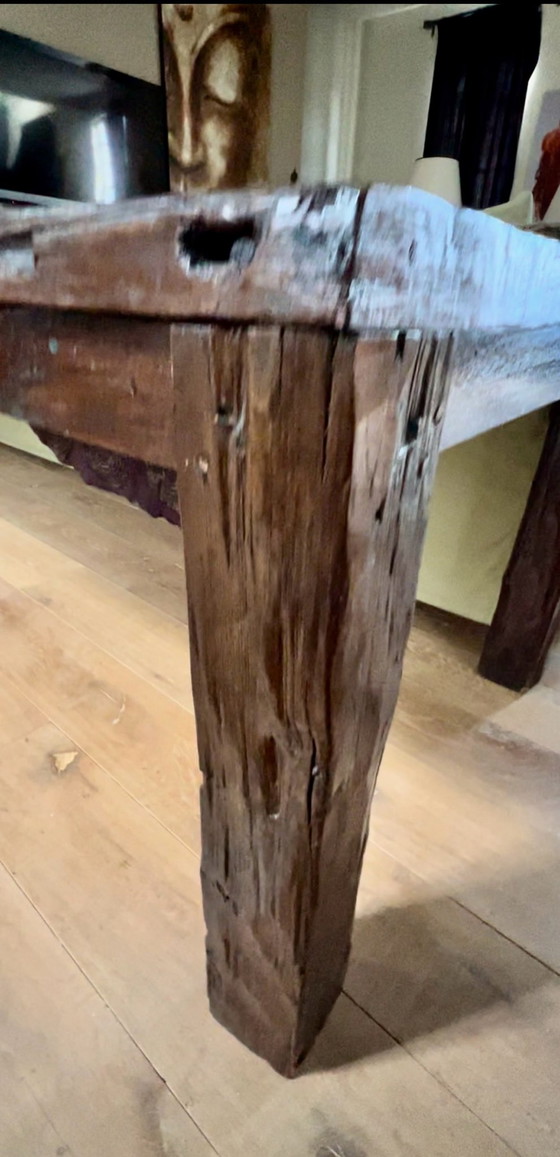 Image 1 of Large Oak Table Craftsmanship Robust