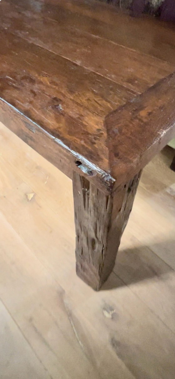 Image 1 of Large Oak Table Craftsmanship Robust