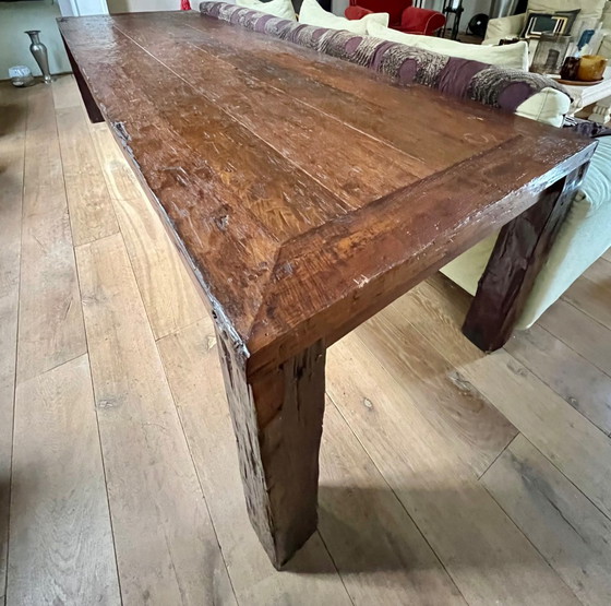 Image 1 of Large Oak Table Craftsmanship Robust