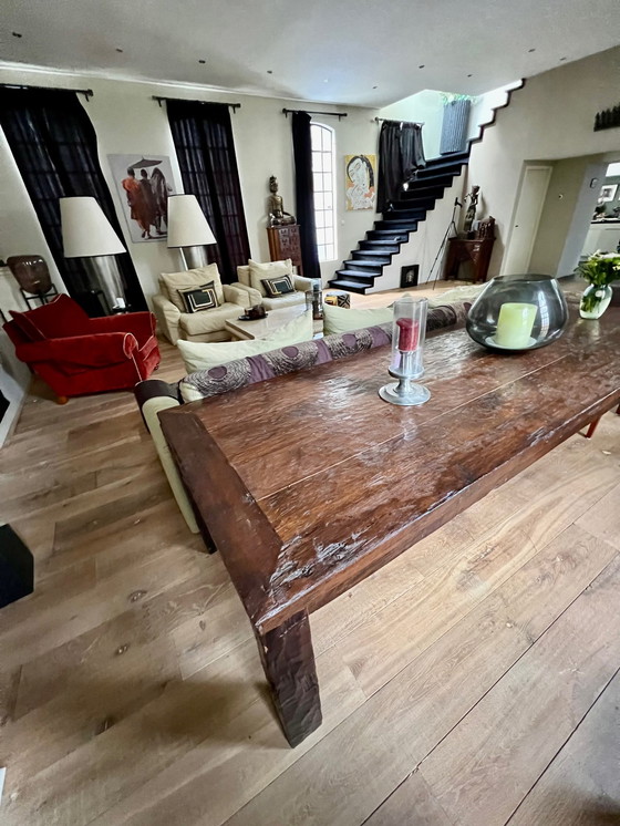 Image 1 of Large Oak Table Craftsmanship Robust