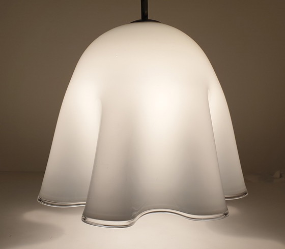 Image 1 of Large Vintage Murano "Fazzoletto" Pendant Lamps