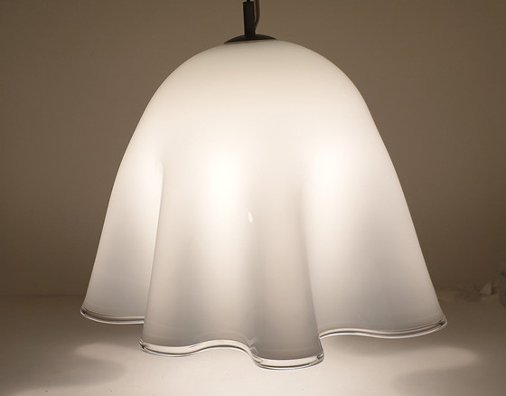 Image 1 of Large Vintage Murano "Fazzoletto" Pendant Lamps