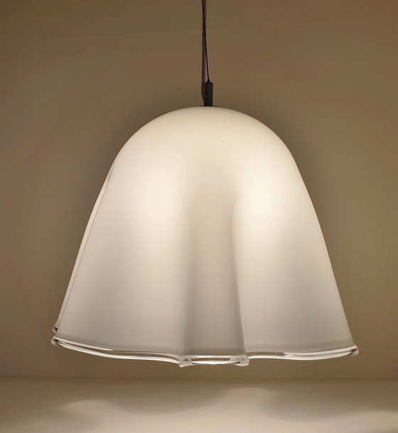 Image 1 of Large Vintage Murano "Fazzoletto" Pendant Lamps