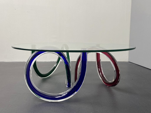 Murano glass coffee table by Maurice Barilone and R. Angelo for Roche Bobois, Italy, 80s