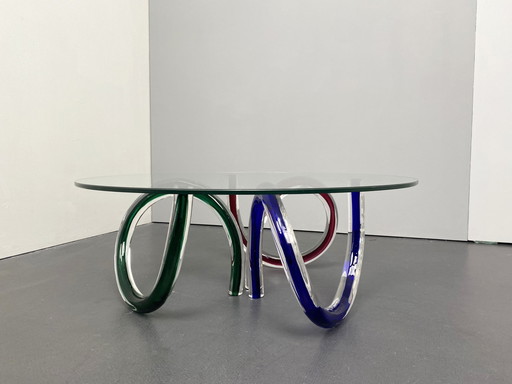 Murano glass coffee table by Maurice Barilone and R. Angelo for Roche Bobois, Italy, 80s