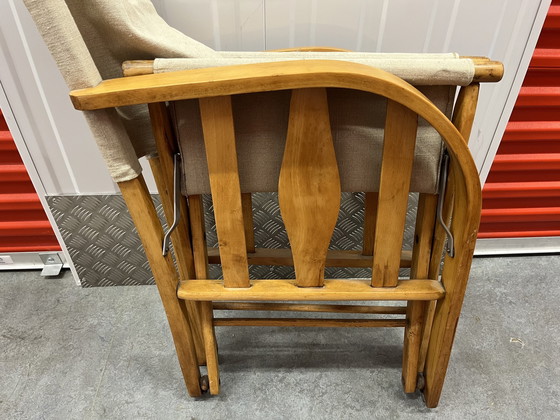 Image 1 of Juego de 2 sillas plegables de director francesas vintage de lujo