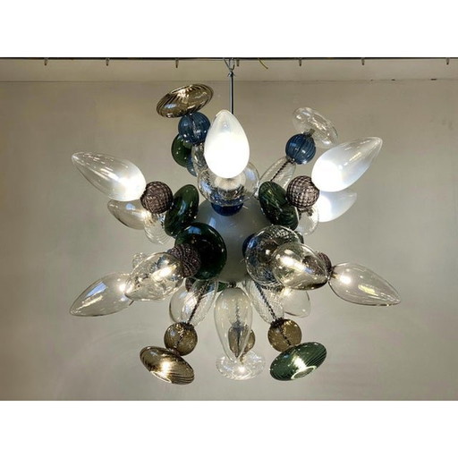 Contemporary Sputnik Murano Glass Chandelier