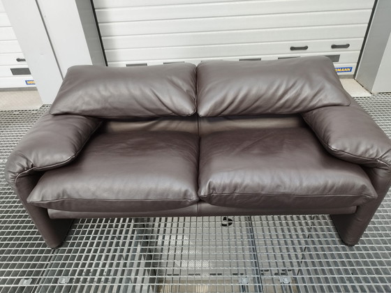 Image 1 of Cassina Maralunga 2-seater leather sofa