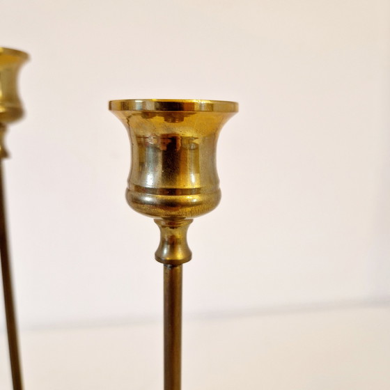 Image 1 of 1970s Set of Brass Candlesticks