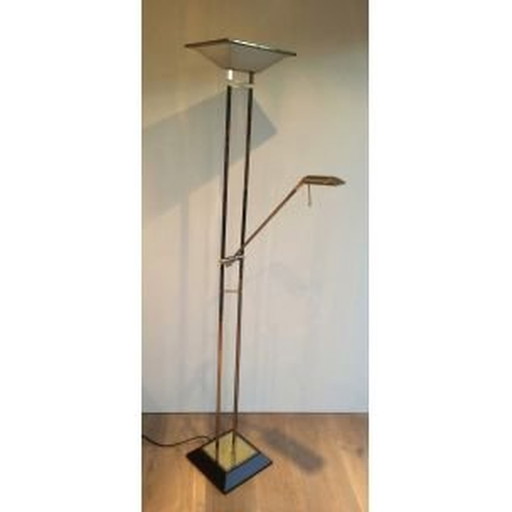 Vintage French brass floor lamp, 1970