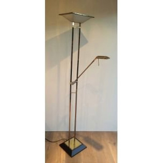Image 1 of Lampada da terra francese vintage in ottone, 1970
