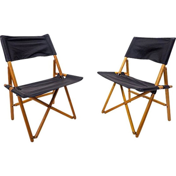 Image 1 of Coppia di sedie pieghevoli vintage di Sergio Asti per Zanotta, Italia 1969