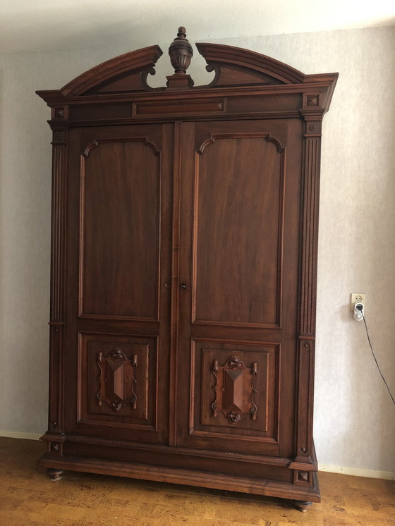 Image 1 of Antique English Vase Cabinet