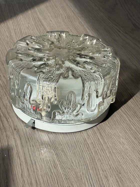 Image 1 of Mid - Century vintage ceiling lamp transparent ceiling lamp 1950s