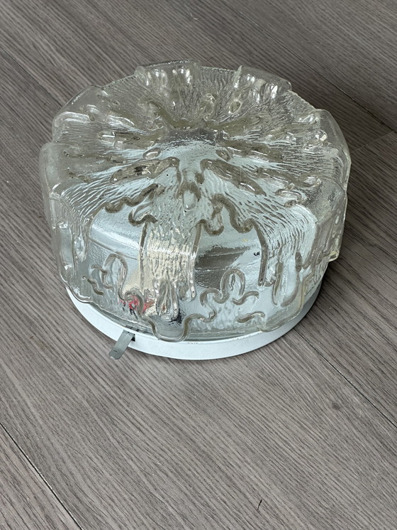 Image 1 of Mid - Century vintage ceiling lamp transparent ceiling lamp 1950s