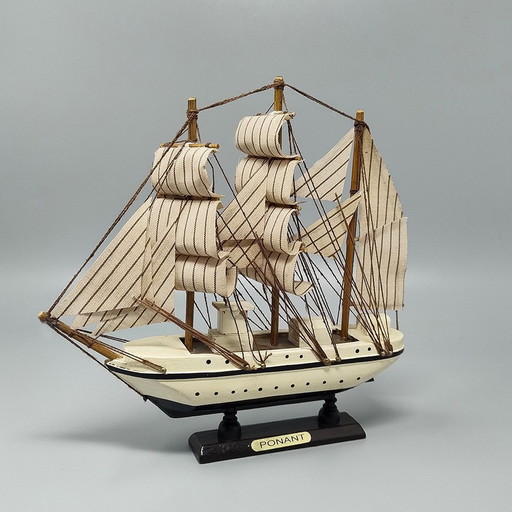 1970S Astonishing Ponant Model Ship. Handmade. Made In England