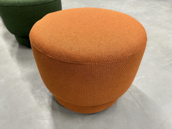 Image 1 of Pouf Jess Design tissu orange