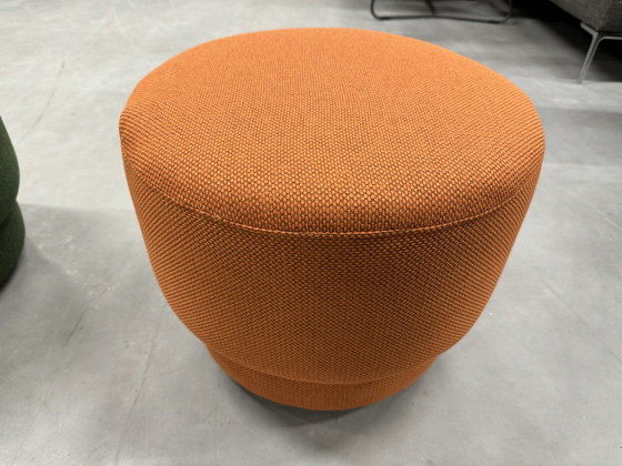 Image 1 of Pouf Jess Design tissu orange