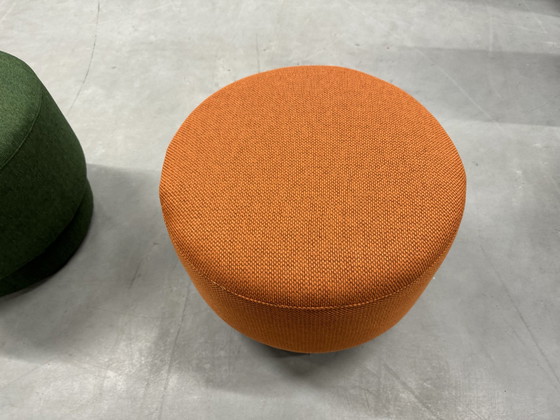 Image 1 of Jess Design Tray Pouf Orange fabric