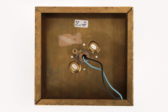 Image 1 of Peill & Putzler Lampe murale Cube en verre glacé - Vintage Space Design