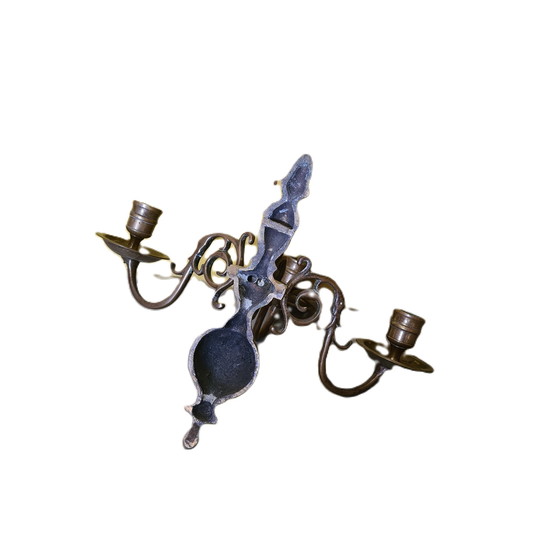 Image 1 of Vintage brass wall sconce