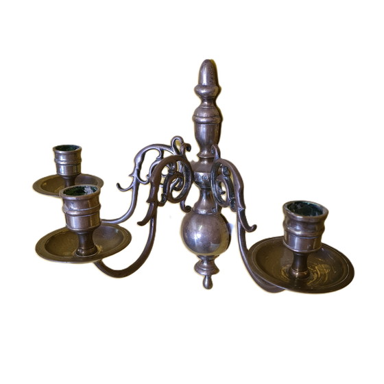 Image 1 of Vintage brass wall sconce