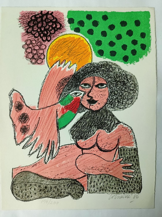 Image 1 of Corneille 1986 - Nude With Bird And Sun