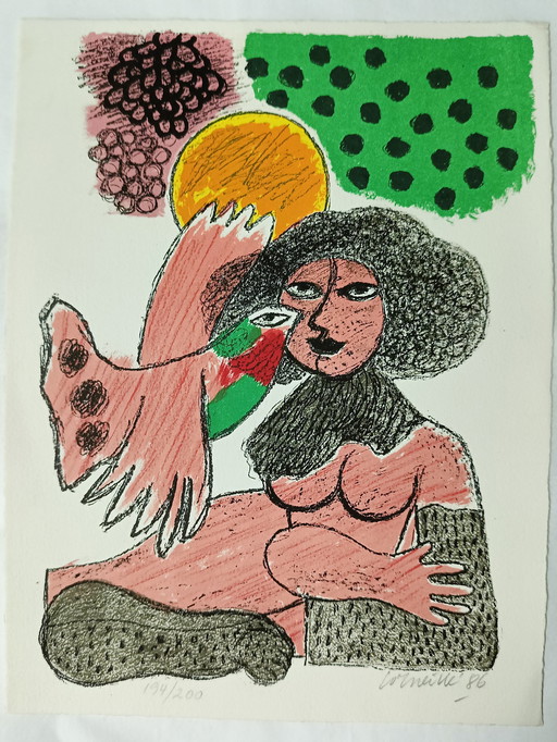 Corneille 1986 - Nude With Bird And Sun