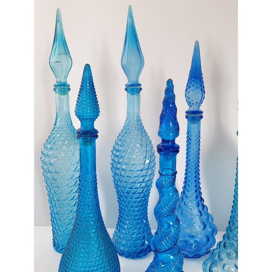 Image 1 of Lot of 21 vintage Empoli decanters, 1960
